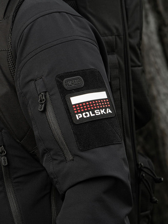 M-TAC Naszywka Polska Laser Cut Rzep 50x80mm Czarna
