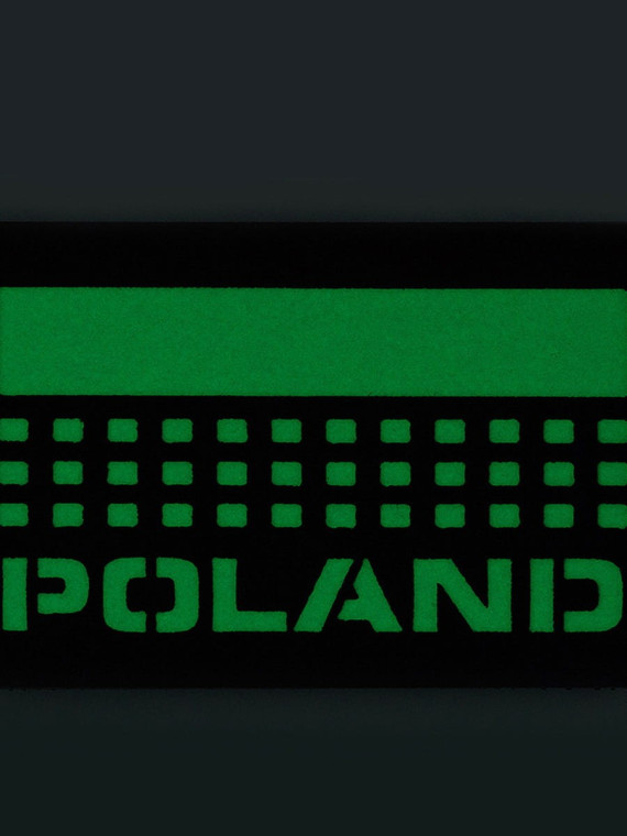 M-TAC Naszywka Poland Laser Cut Rzep 50x80mm Czerwona Fluorescencyjna