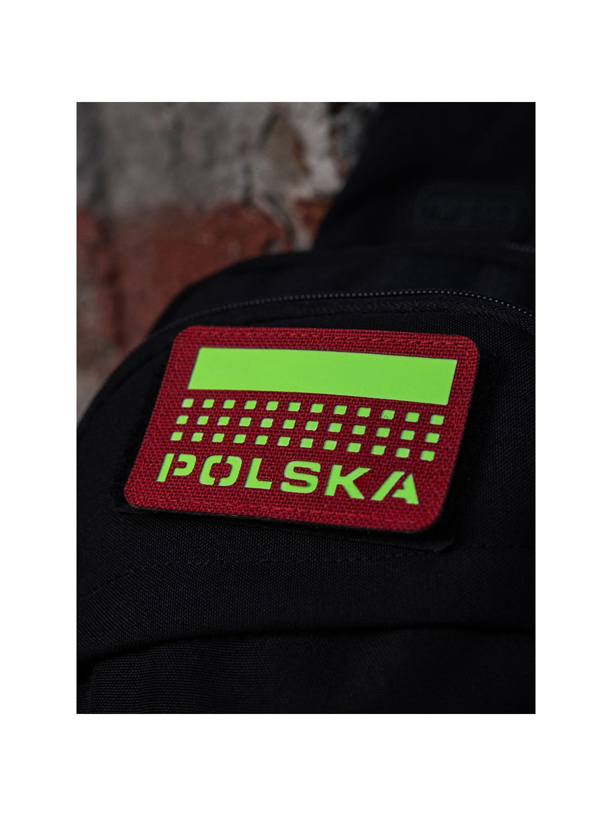 M-TAC Naszywka Poland Laser Cut Rzep 50x80mm Czerwona Fluorescencyjna