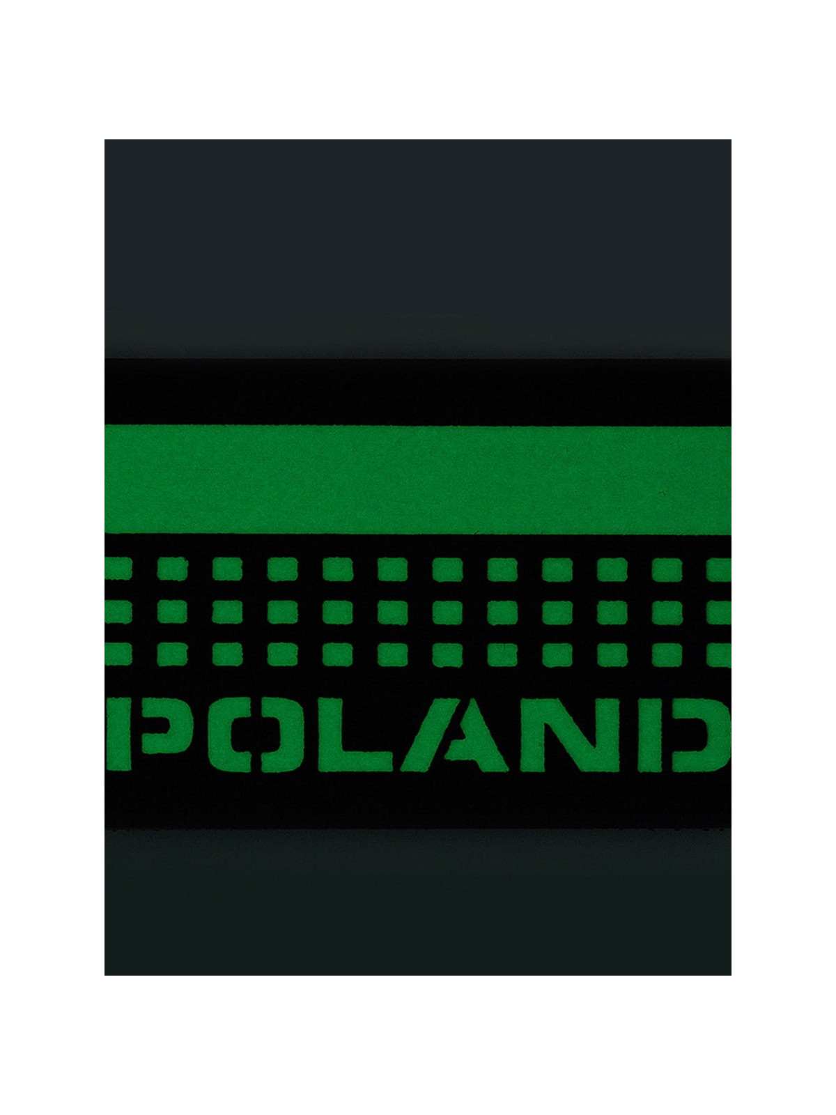 M-TAC Naszywka Poland Laser Cut Rzep 50x80mm Czarna fluorescencyjna