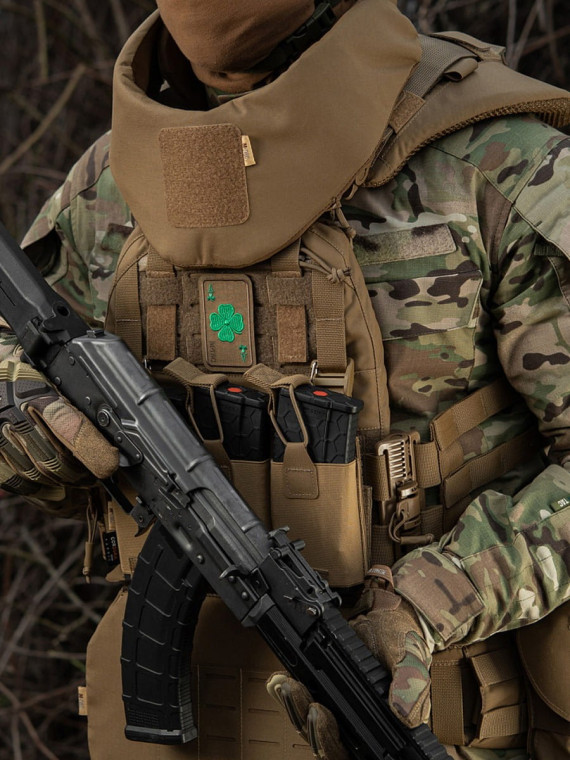 M-TAC Naszywka Szczęśliwa Karta Haftowana Coyote