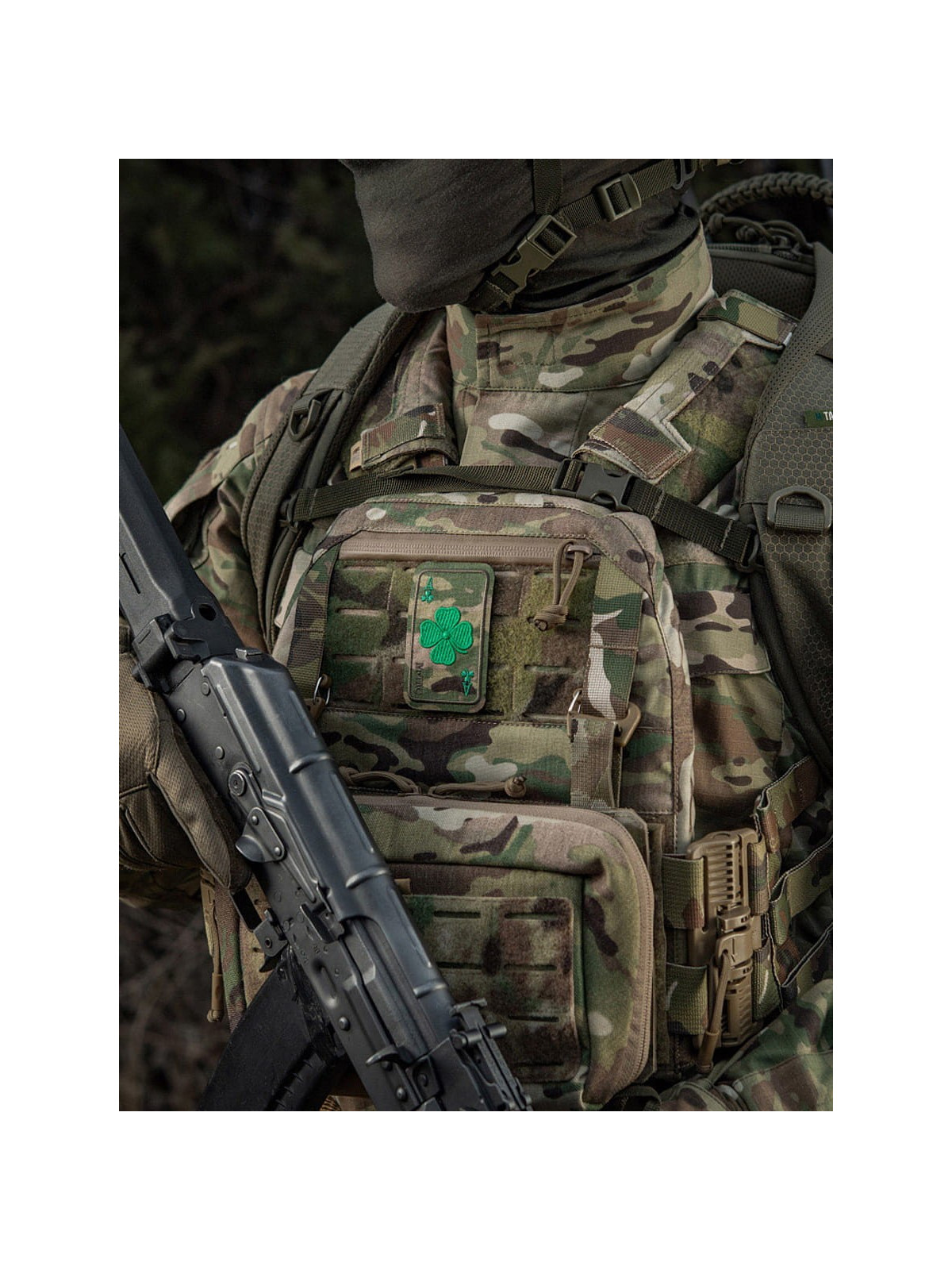 M-TAC Naszywka Szczęśliwa Karta Haftowana Multicam