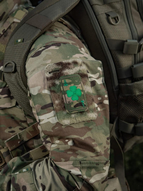 M-TAC Naszywka Szczęśliwa Karta Haftowana Multicam