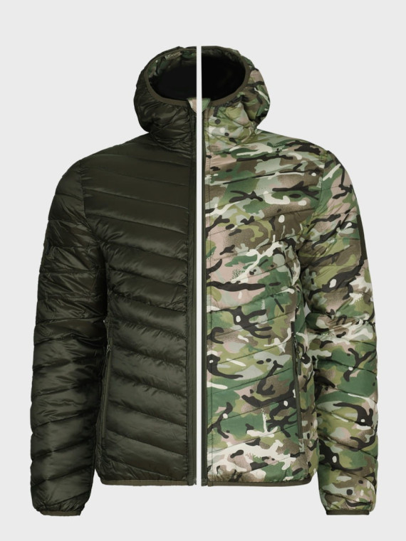 TEXAR KURTKA MĘSKA PUCHOWA DWUSTRONNA OLIWKOWA/MC CAMO XL