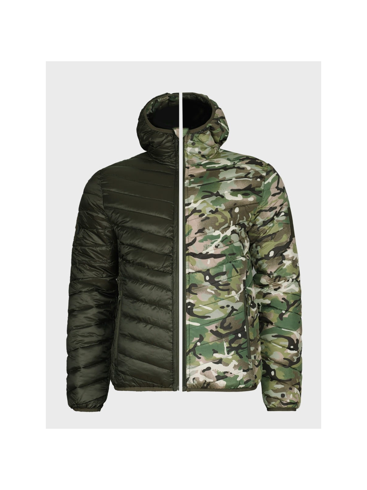 TEXAR KURTKA MĘSKA PUCHOWA DWUSTRONNA OLIWKOWA/MC CAMO XL