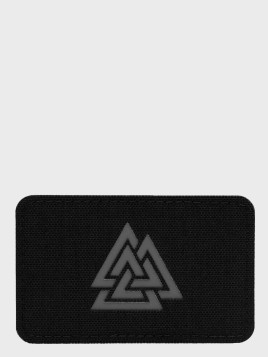 M-TAC Naszywka Valknut Pozioma Laser Cut Czarno-szara