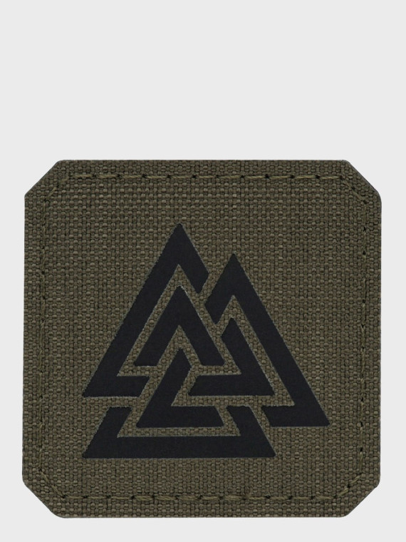 M-TAC NASZYWKA Valknut Laser Cut 4,5 x 4,5 cm Oliwkowo-czarna