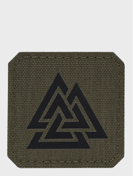 M-TAC NASZYWKA Valknut Laser Cut 4,5 x 4,5 cm Oliwkowo-czarna