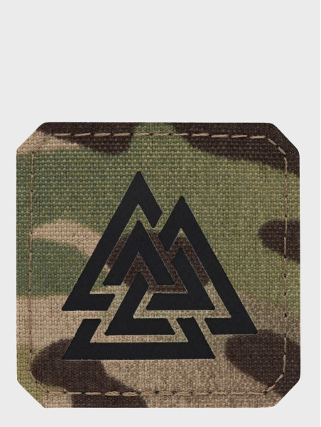 M-TAC NASZYWKA Valknut Laser Cut 4,5 x 4,5 cm Czarny-multicam