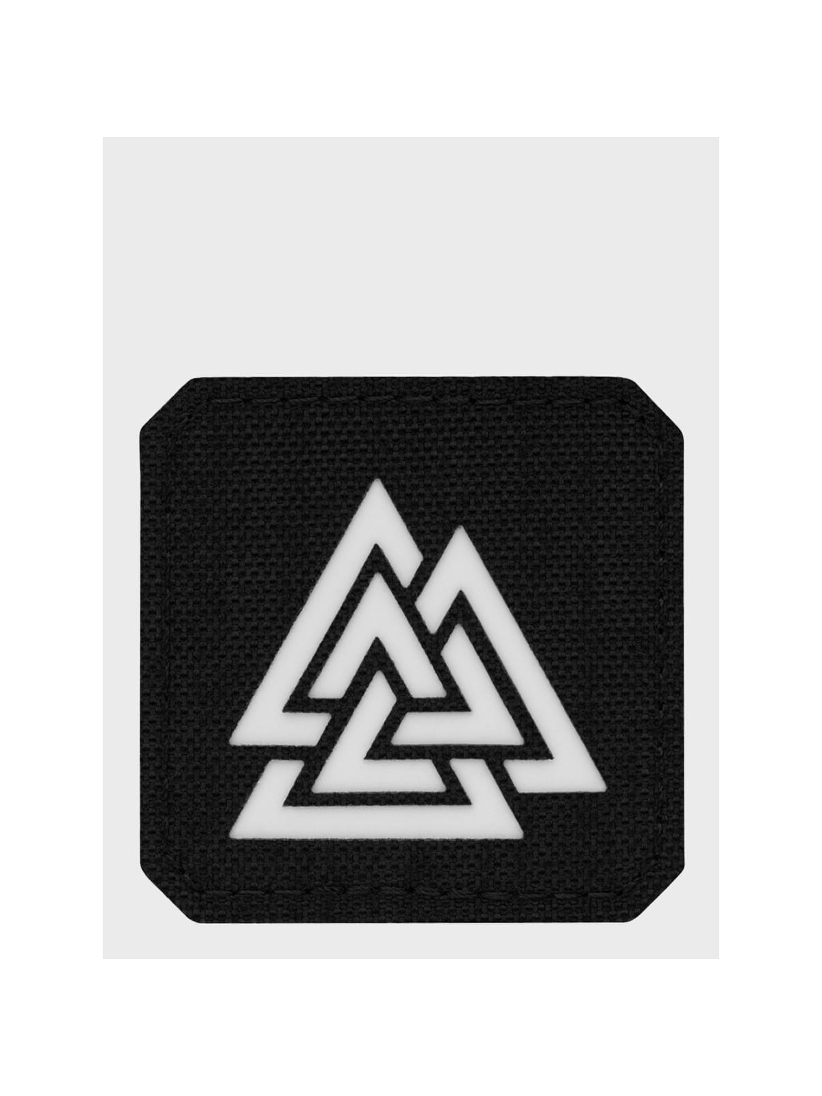 M-TAC NASZYWKA Valknut Laser Cut 4,5 x 4,5 cm Czarno- biała fluorescencyjna