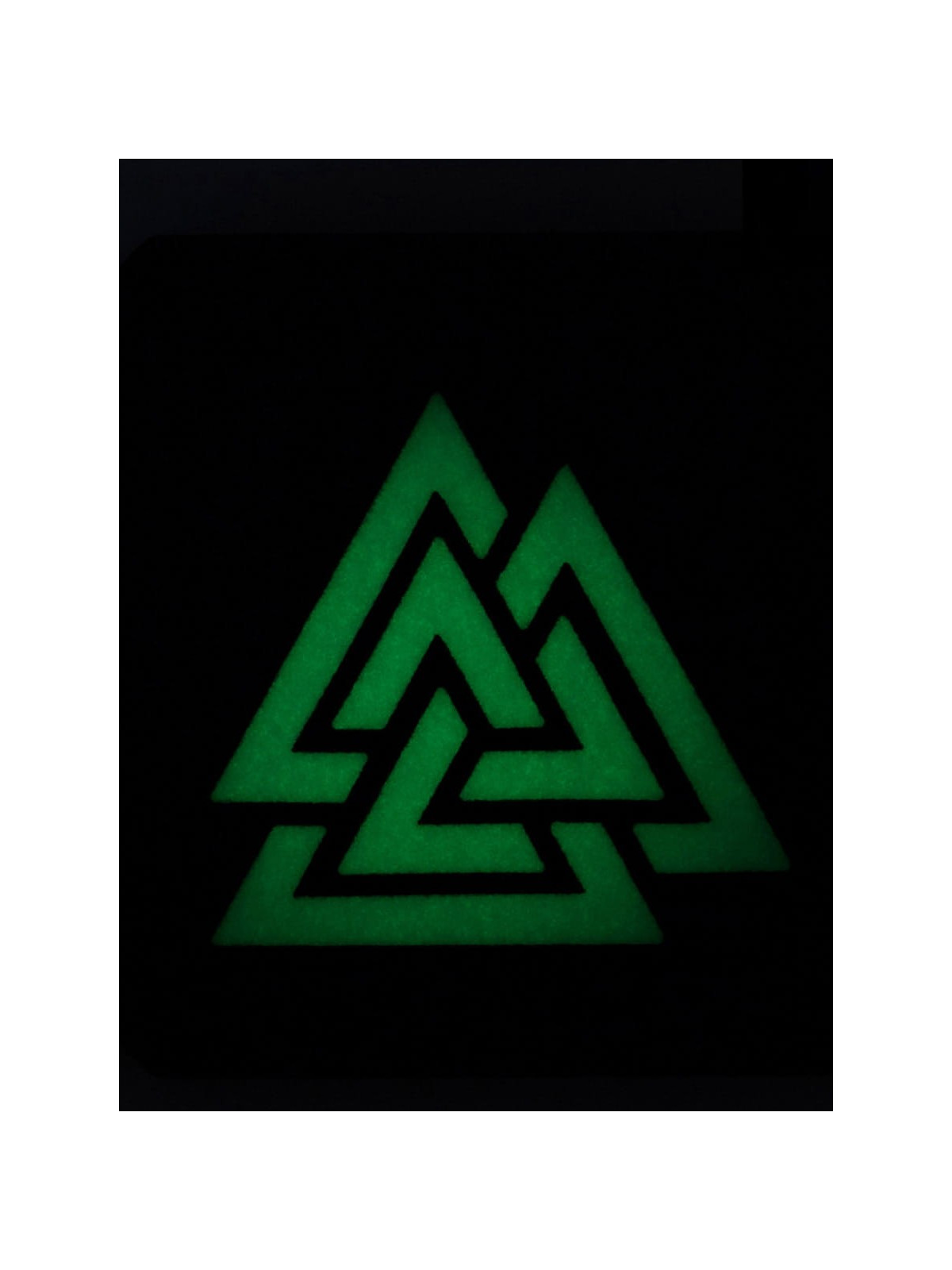 M-TAC NASZYWKA Valknut Laser Cut 4,5 x 4,5 cm Czarno- biała fluorescencyjna