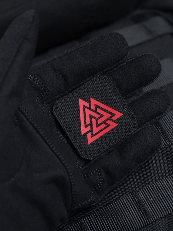 M-TAC NASZYWKA Valknut Laser Cut 4,5 x 4,5 cm Czarno- biała fluorescencyjna