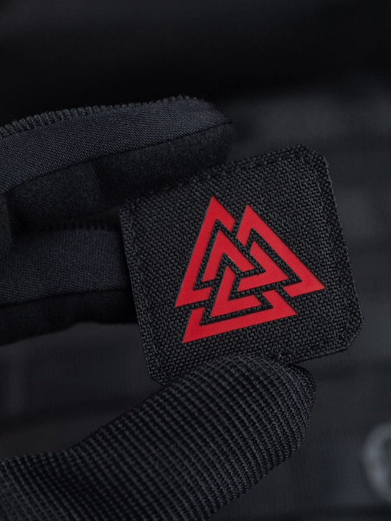 M-TAC NASZYWKA Valknut Laser Cut 4,5 x 4,5 cm Czarno- biała fluorescencyjna