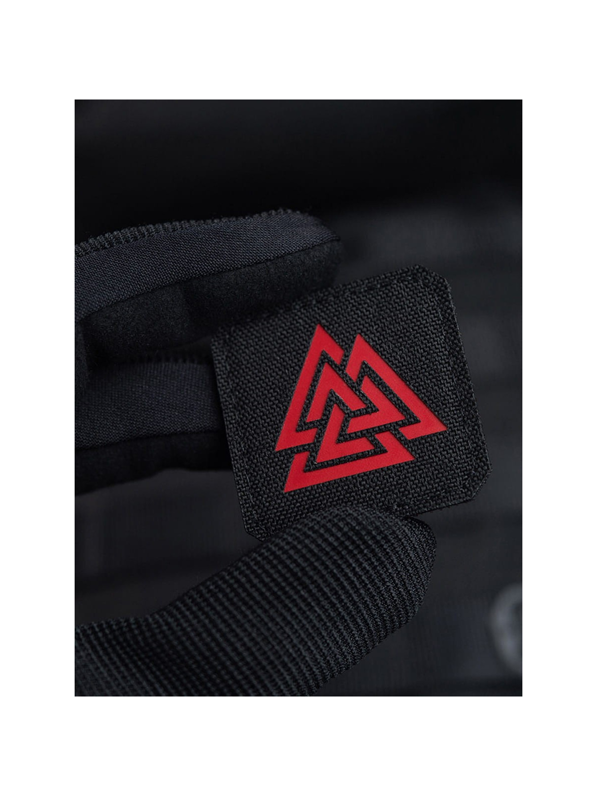 M-TAC NASZYWKA Valknut Laser Cut 4,5 x 4,5 cm Czarno- biała fluorescencyjna