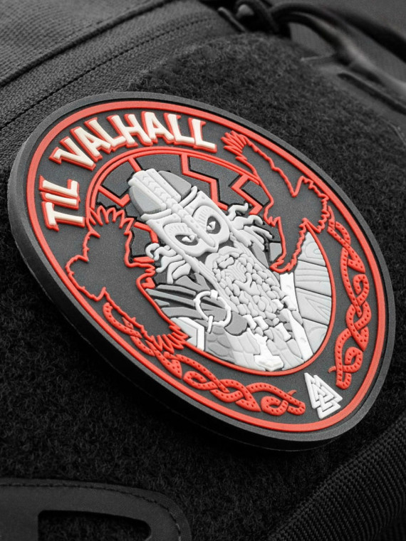 M-TAC Naszywka 3D Til Valhall PVC Czarno-Czerwona