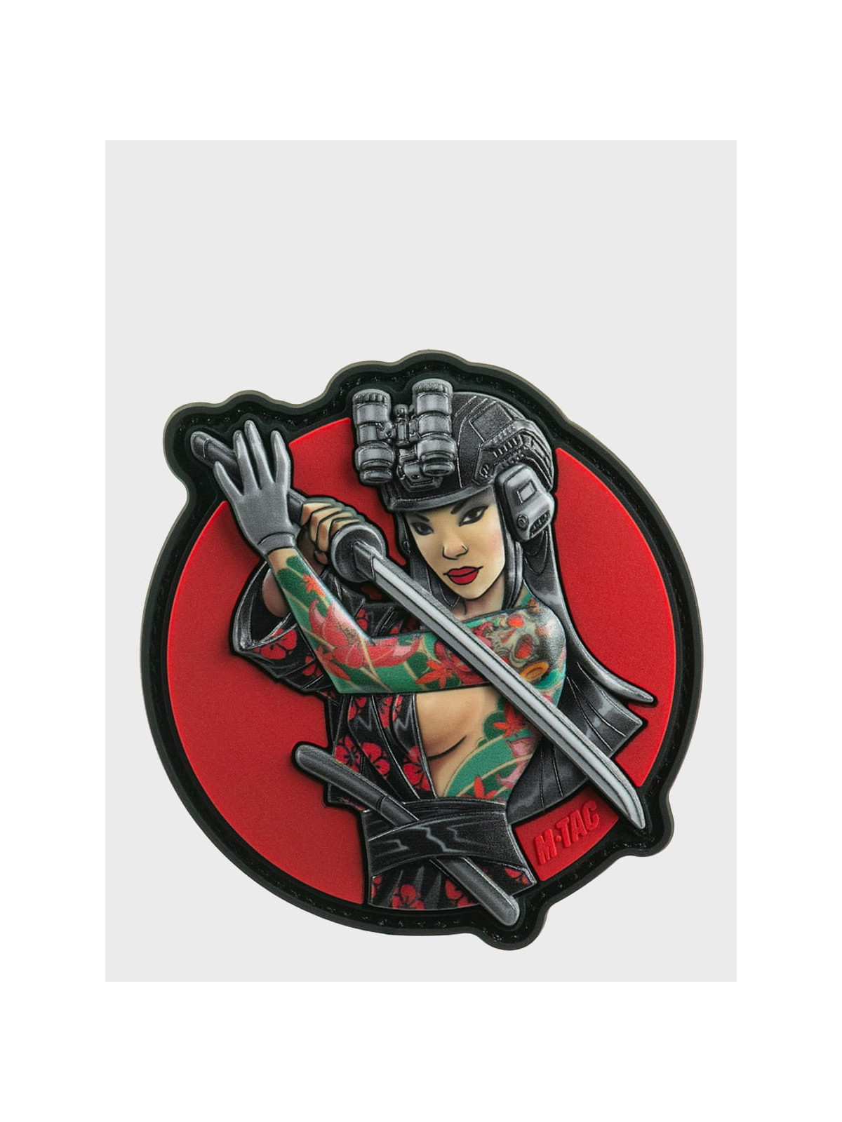 M-TAC Naszywka 3D Tactical Girl No.3 Yakuza Tatuaż Czerwony PVC