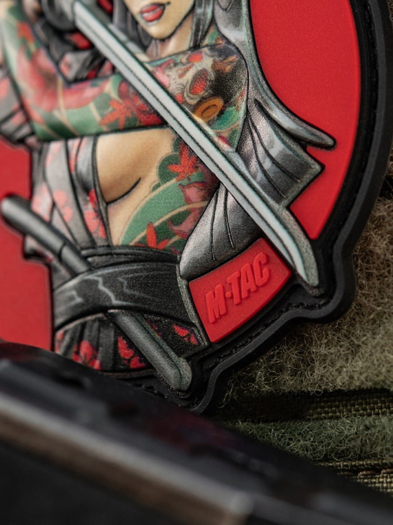 M-TAC Naszywka 3D Tactical Girl No.3 Yakuza Tatuaż Czerwony PVC