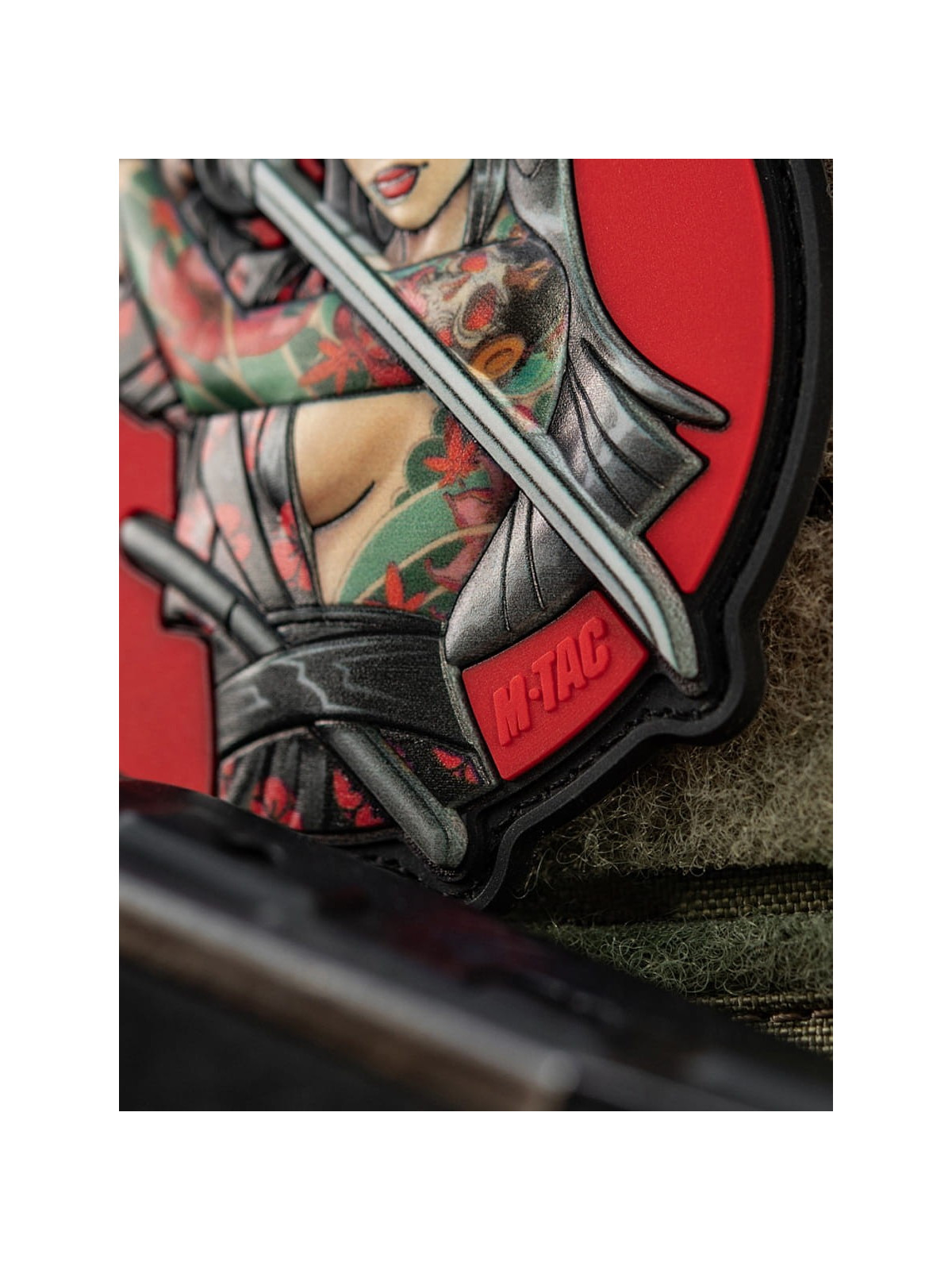 M-TAC Naszywka 3D Tactical Girl No.3 Yakuza Tatuaż Czerwony PVC