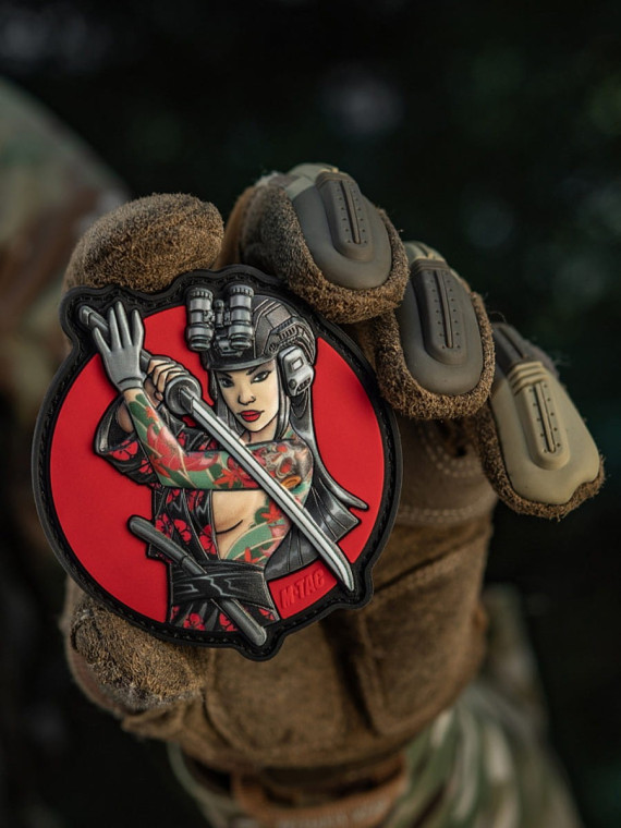M-TAC Naszywka 3D Tactical Girl No.3 Yakuza Tatuaż Czerwony PVC