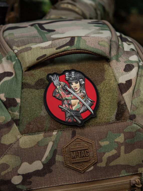 M-TAC Naszywka 3D Tactical Girl No.3 Yakuza Tatuaż Czerwony PVC