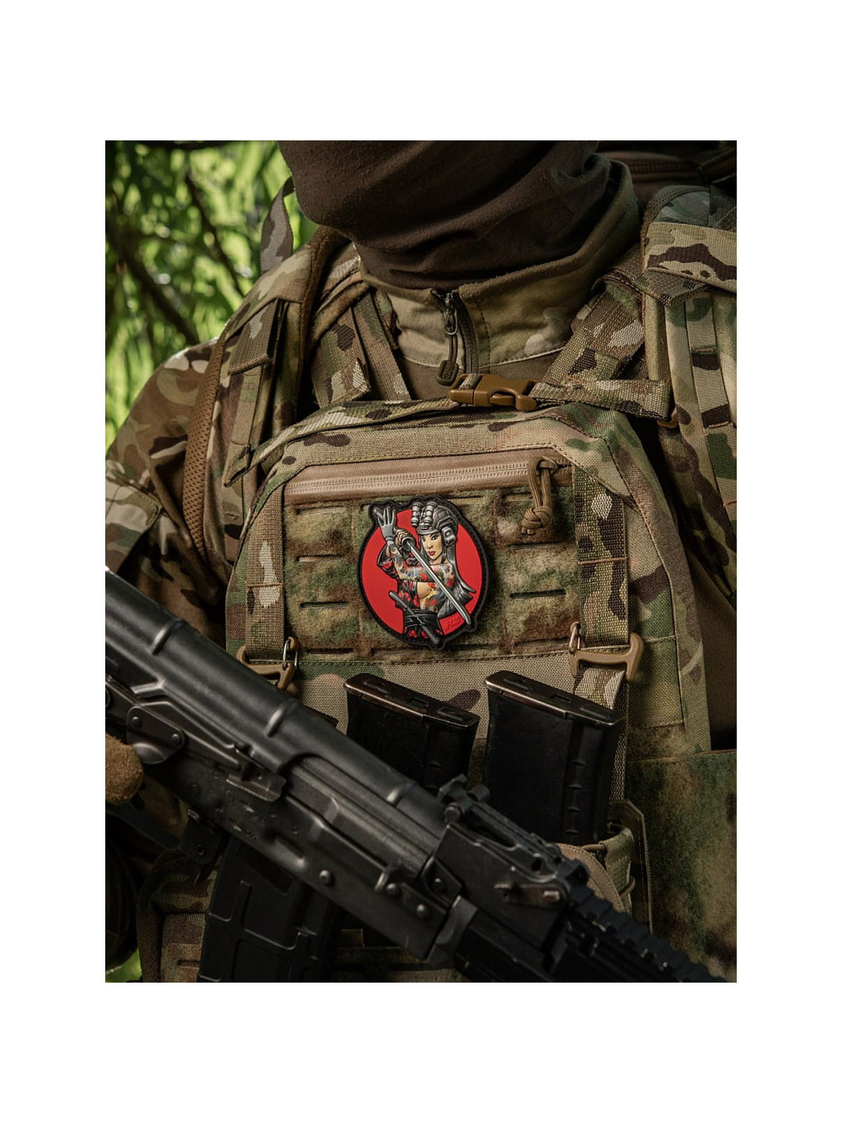 M-TAC Naszywka 3D Tactical Girl No.3 Yakuza PVC Czarny Tatuaż PVC