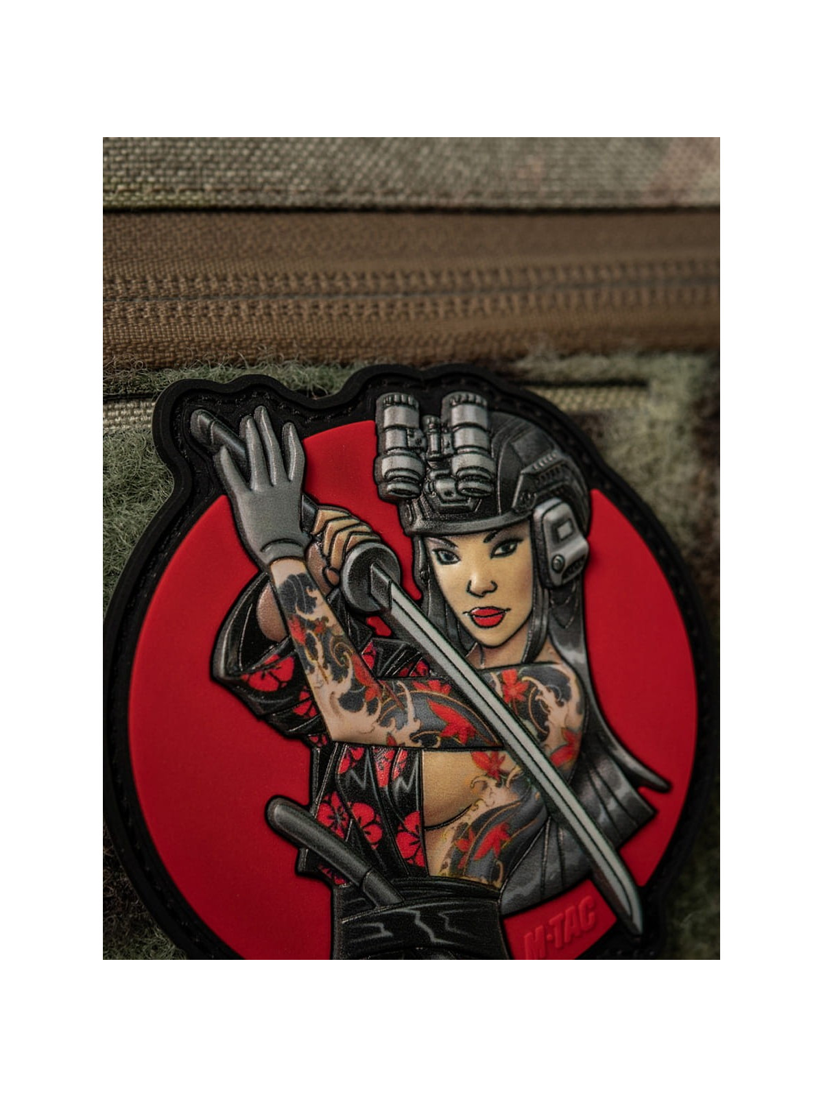 M-TAC Naszywka 3D Tactical Girl No.3 Yakuza PVC Czarny Tatuaż PVC