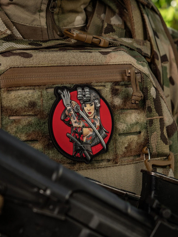M-TAC Naszywka 3D Tactical Girl No.3 Yakuza PVC Czarny Tatuaż PVC