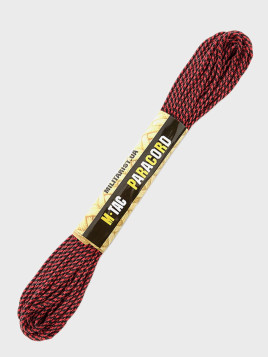 M-TAC LINKA PARACORD MINICORD 15M CZARNO-CZERWONA