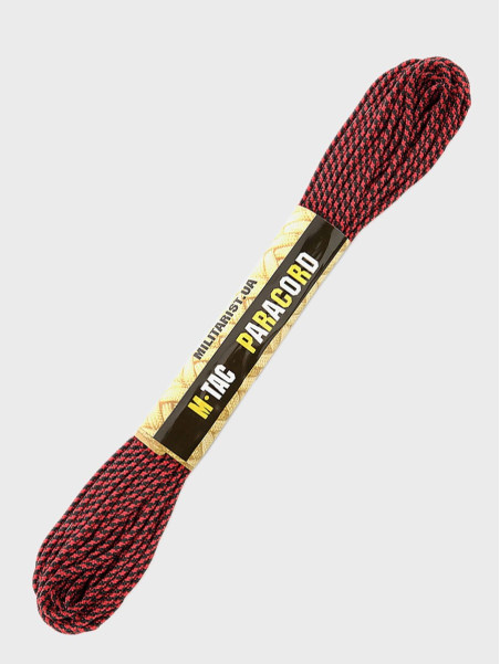 M-TAC LINKA PARACORD MINICORD 15M CZARNO-CZERWONA