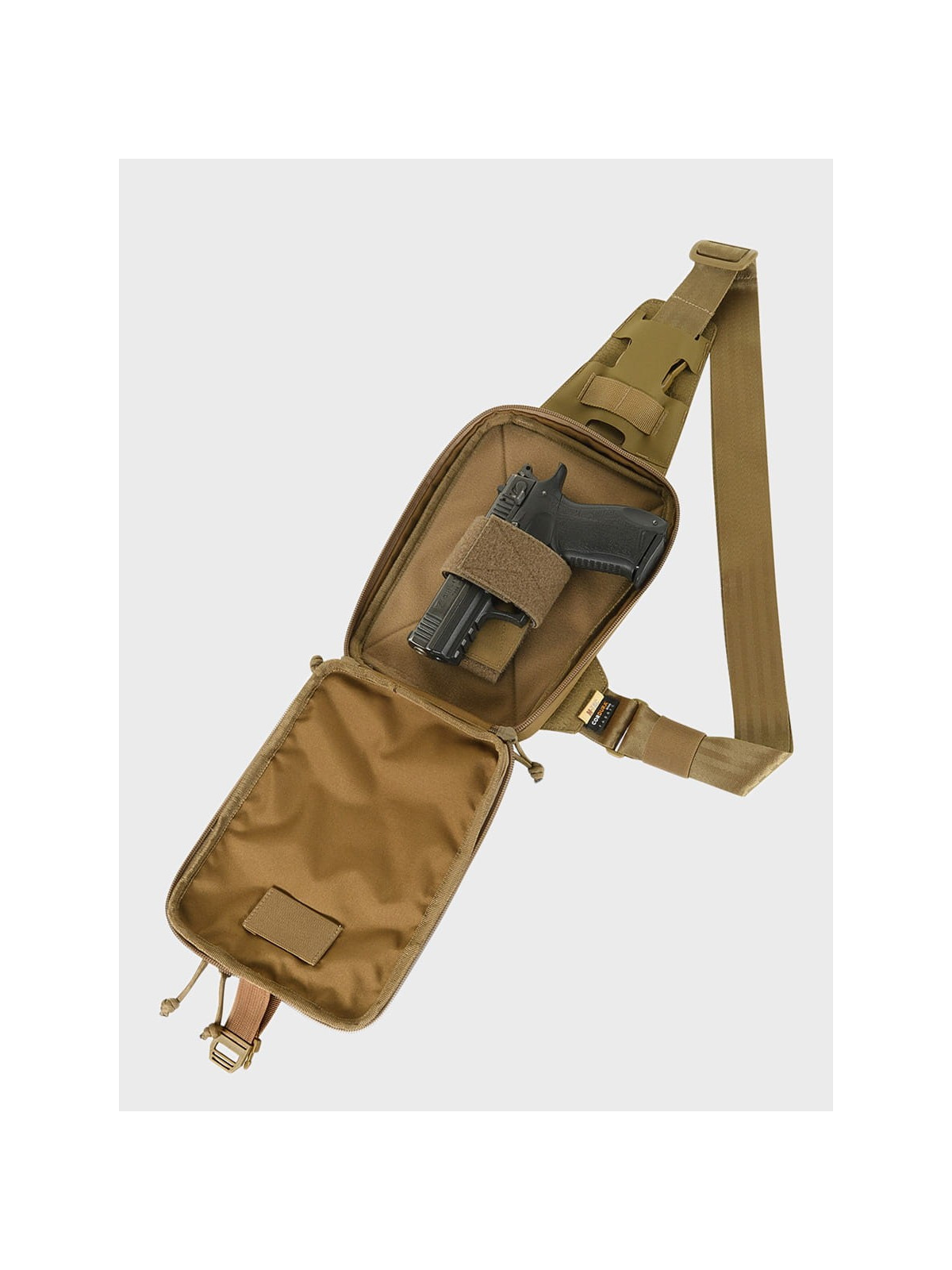 M-TAC Torba na Ramię Saszetka Elite Sling Pistol Hex Rzep Coyote