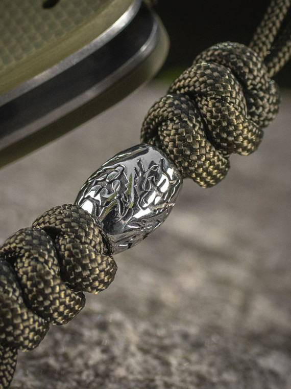 M-TAC Brelok Paracord Zawieszka Zeus Stainless Steel Oliwkowy