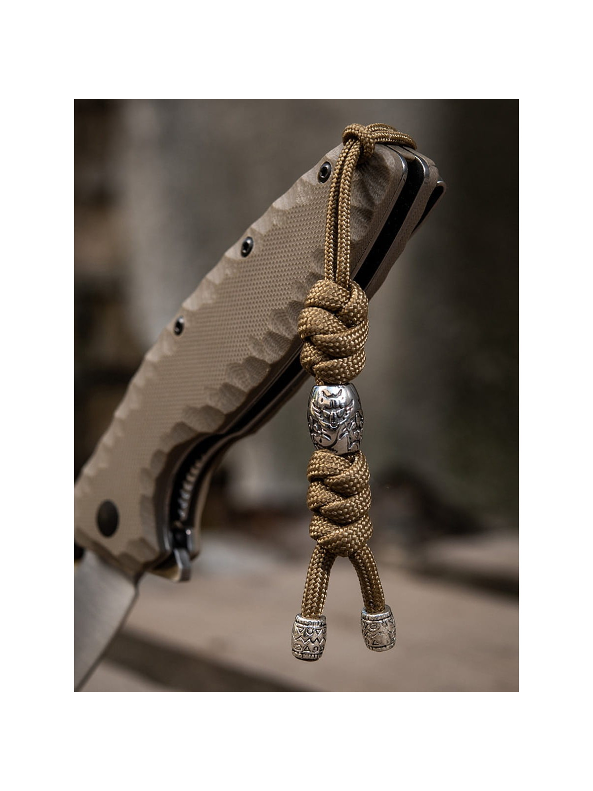 M-TAC Brelok Paracord Zawieszka Zeus Stainless Steel Coyote