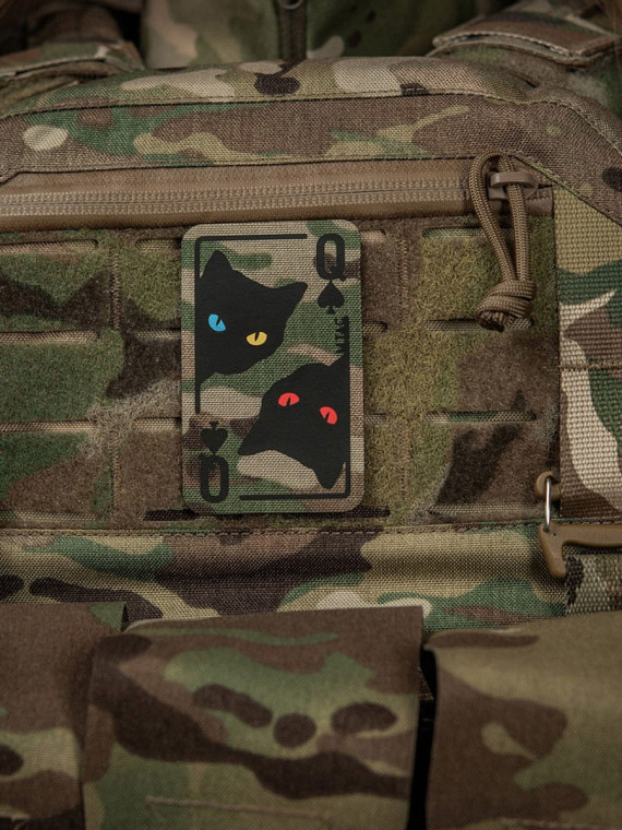M-TAC NASZYWKA KARTA QUEEN OF SPADES MULTICAM