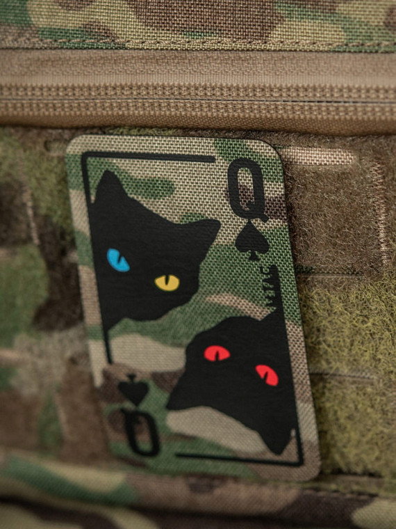 M-TAC NASZYWKA KARTA QUEEN OF SPADES MULTICAM