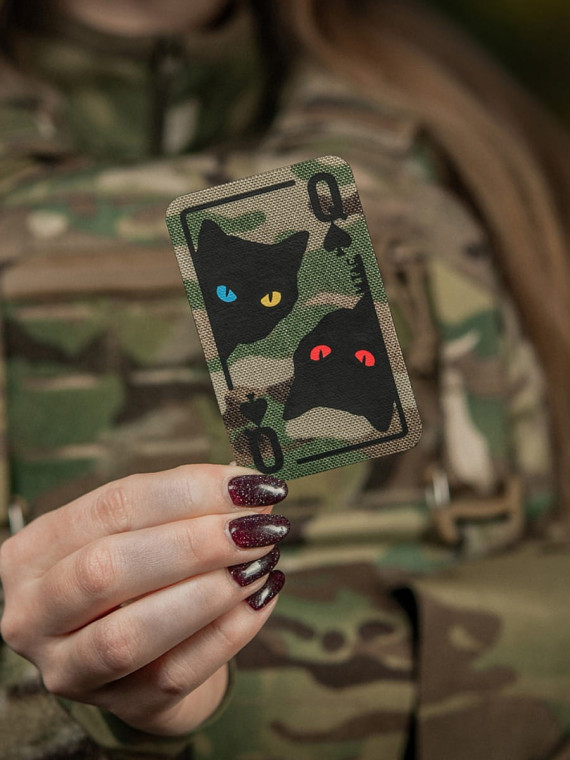 M-TAC NASZYWKA KARTA QUEEN OF SPADES MULTICAM