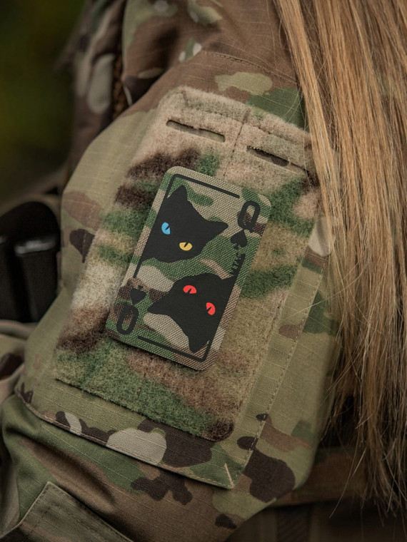 M-TAC NASZYWKA KARTA QUEEN OF SPADES MULTICAM