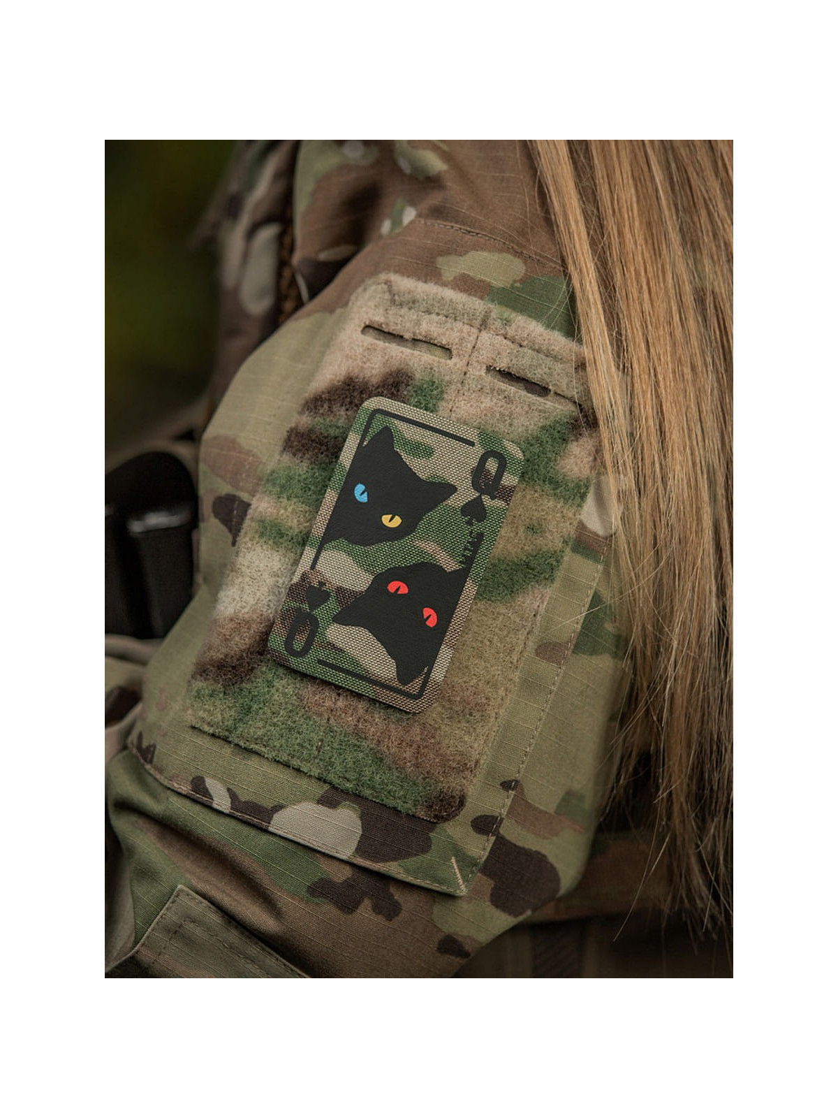 M-TAC NASZYWKA KARTA QUEEN OF SPADES MULTICAM