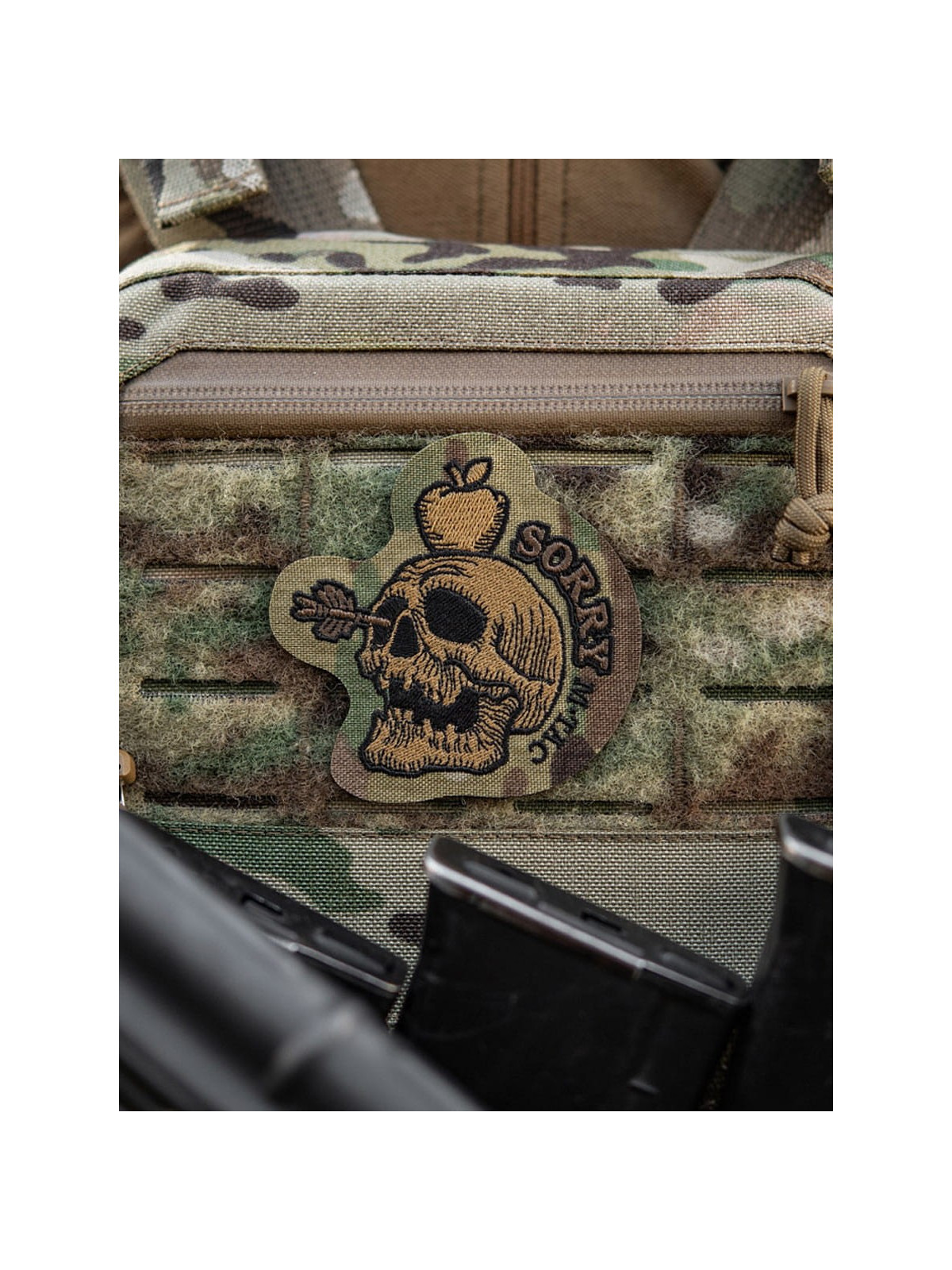 M-TAC NASZYWKA SORRY CZASZKA Z JABŁKIEM HAFTOWANA MULTICAM-COYOTE