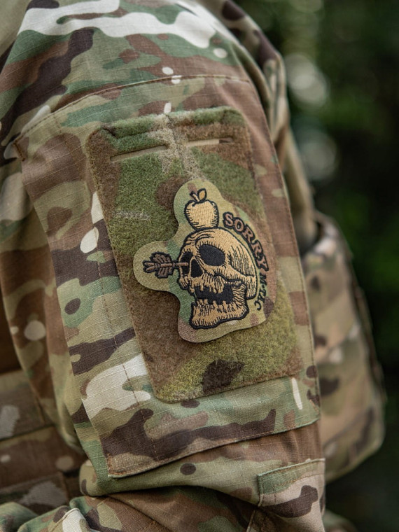 M-TAC NASZYWKA SORRY CZASZKA Z JABŁKIEM HAFTOWANA MULTICAM-COYOTE