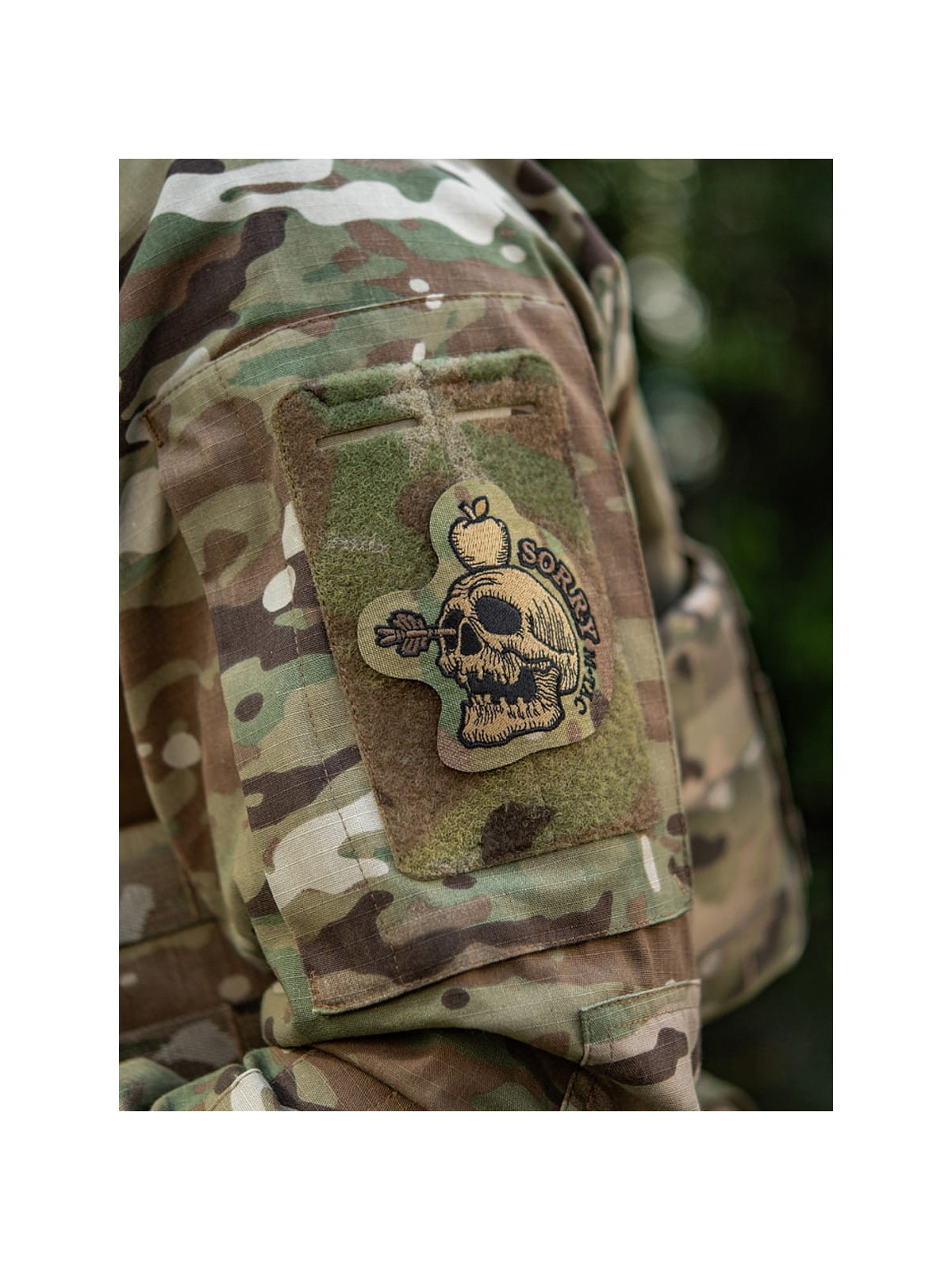 M-TAC NASZYWKA SORRY CZASZKA Z JABŁKIEM HAFTOWANA MULTICAM-COYOTE