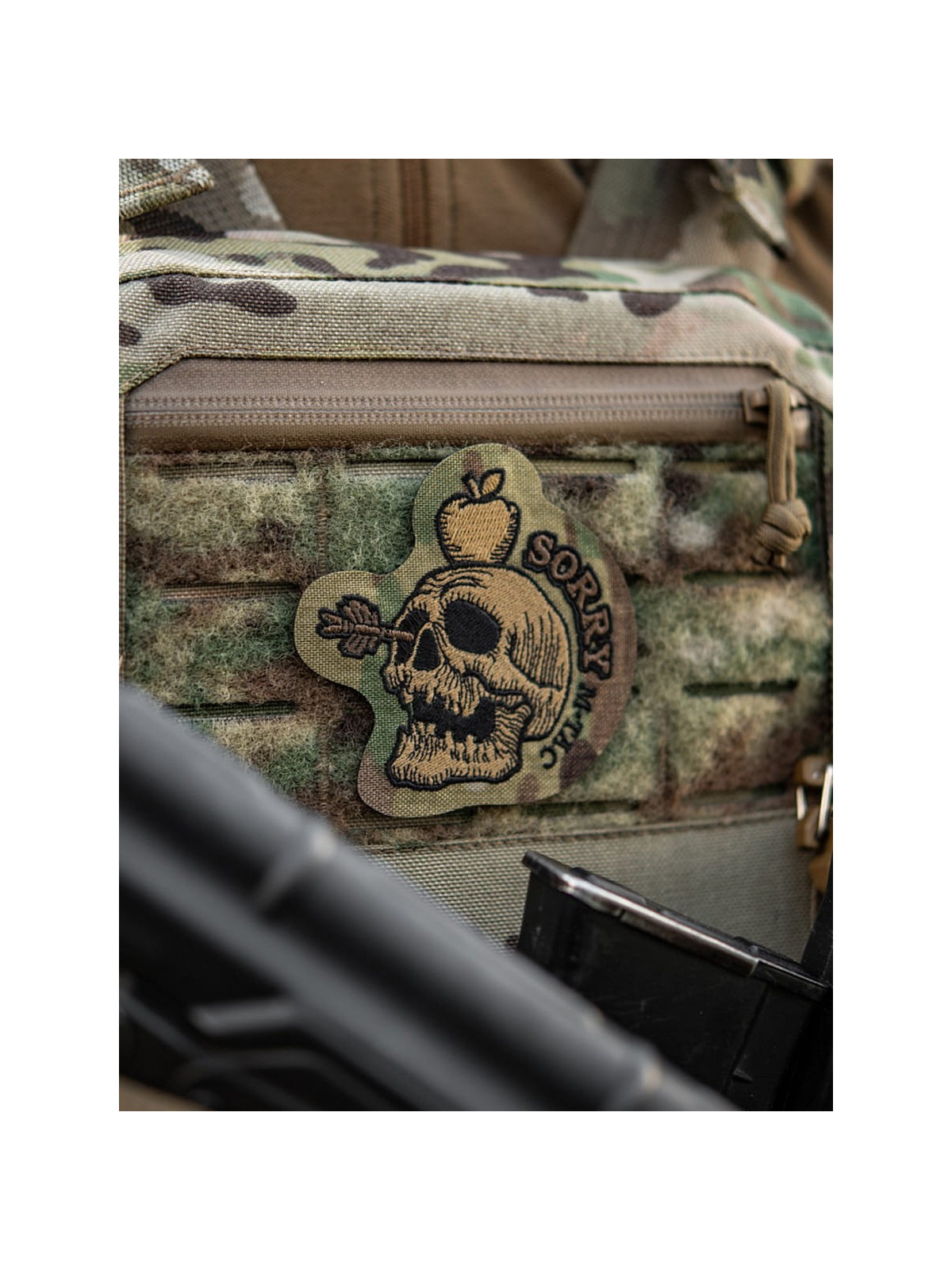 M-TAC NASZYWKA SORRY CZASZKA Z JABŁKIEM HAFTOWANA MULTICAM-COYOTE
