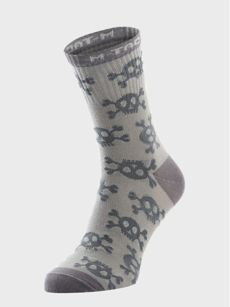 M-TAC Skarpety Lekkie Mk.3 Pirate Skull Jasnoszary 39-42
