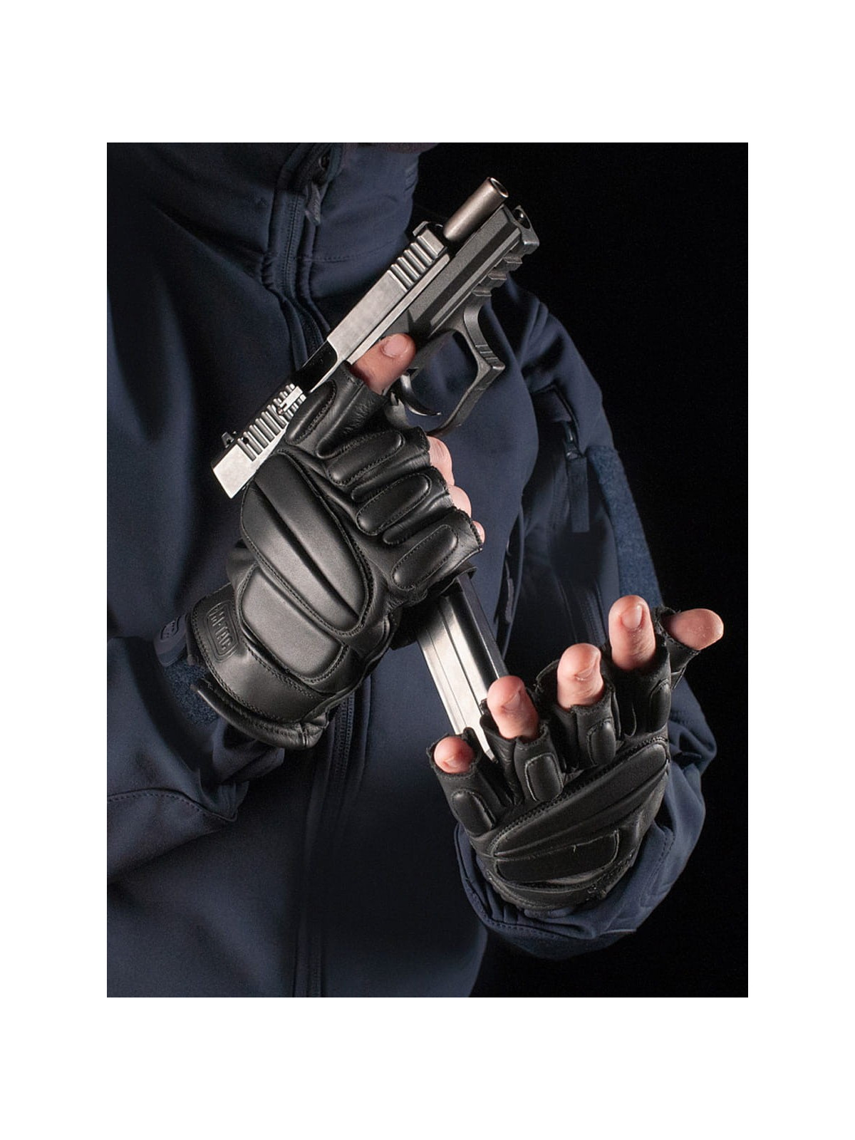 M-TAC RĘKAWICE TAKTYCZNE MĘSKIE BEZ PALCÓW ASSAULT TACTICAL MK.1 CZARNE XXL