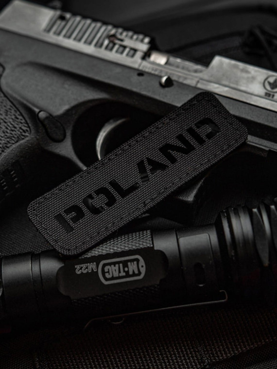 M-TAC Naszywka Poland Laser Cut Rzep 25x80mm Czarna