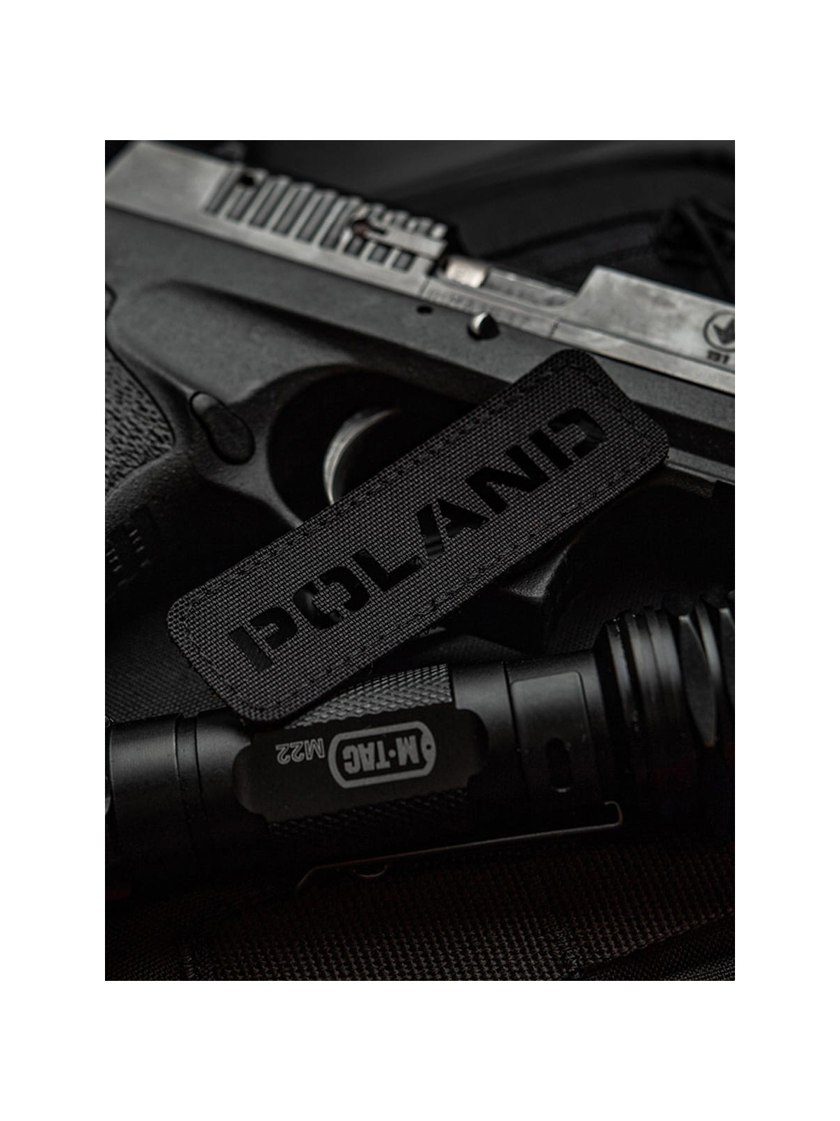 M-TAC Naszywka Poland Laser Cut Rzep 25x80mm Czarna