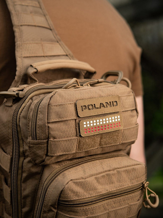 M-TAC Naszywka Poland Laser Cut Rzep 25x80mm Coyote