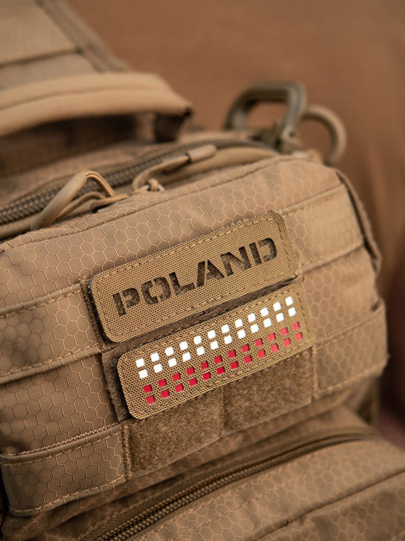 M-TAC Naszywka Poland Laser Cut Rzep 25x80mm Coyote