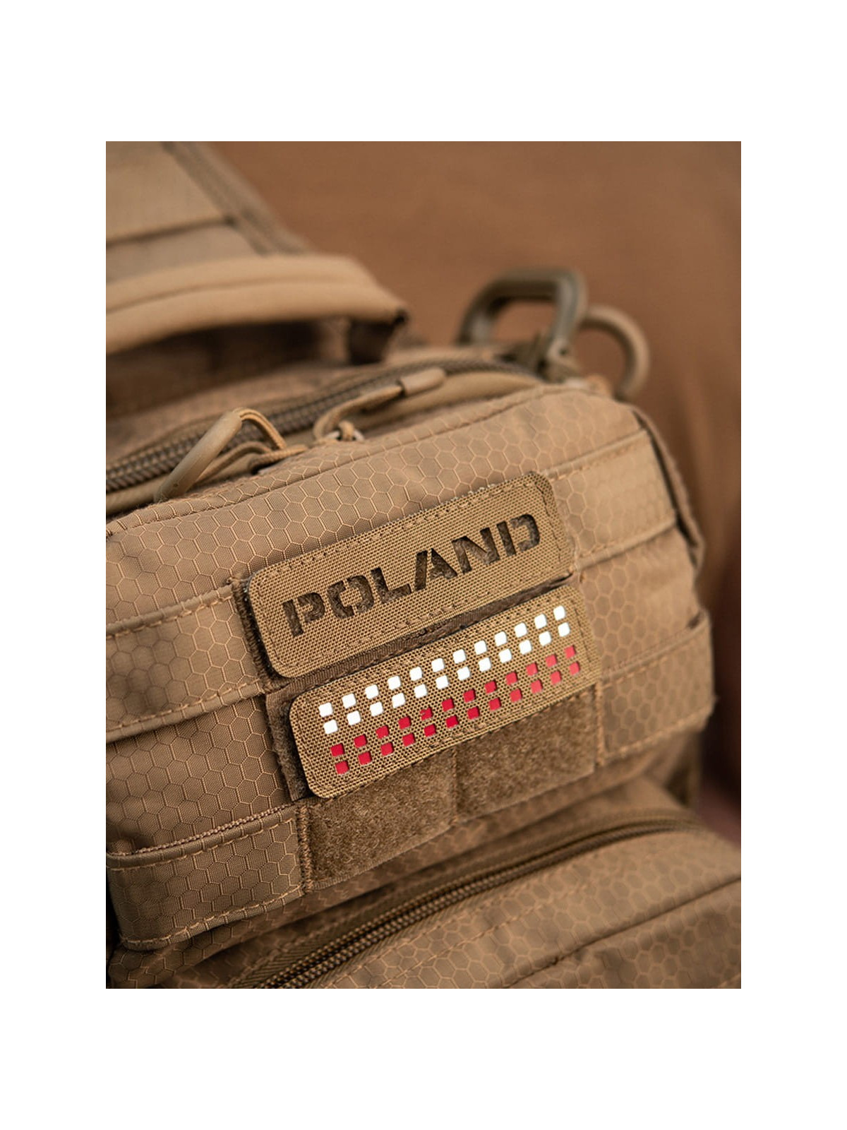 M-TAC Naszywka Poland Laser Cut Rzep 25x80mm Coyote
