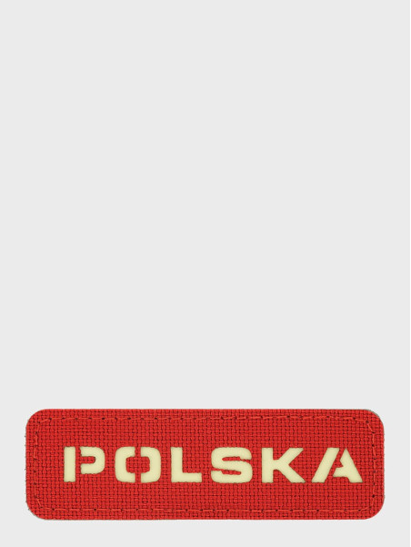 M-TAC Naszywka Polska Laser Cut Rzep 25x80mm Czerwono-fluoroscencyjna