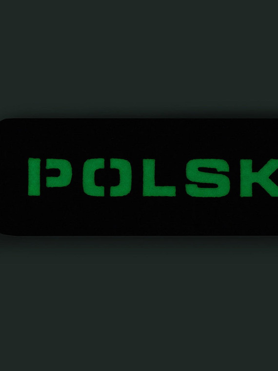 M-TAC Naszywka Polska Laser Cut Rzep 25x80mm Czerwono-fluoroscencyjna